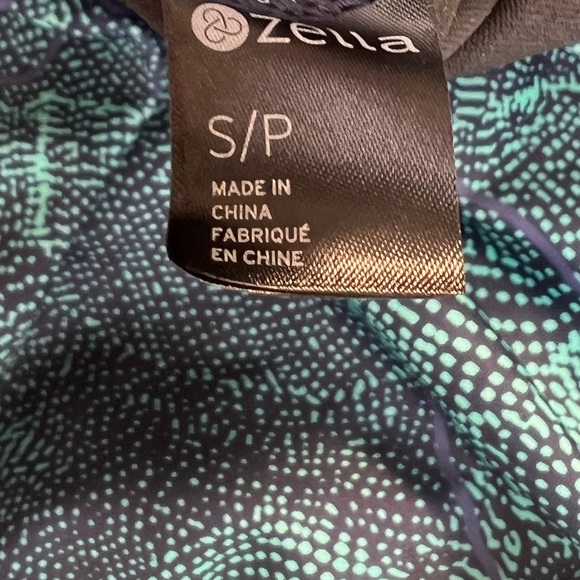 Zella One Piece Blue Open Back Criss Cross Swim Suit New With Tags Size Small - Picture 8 of 12